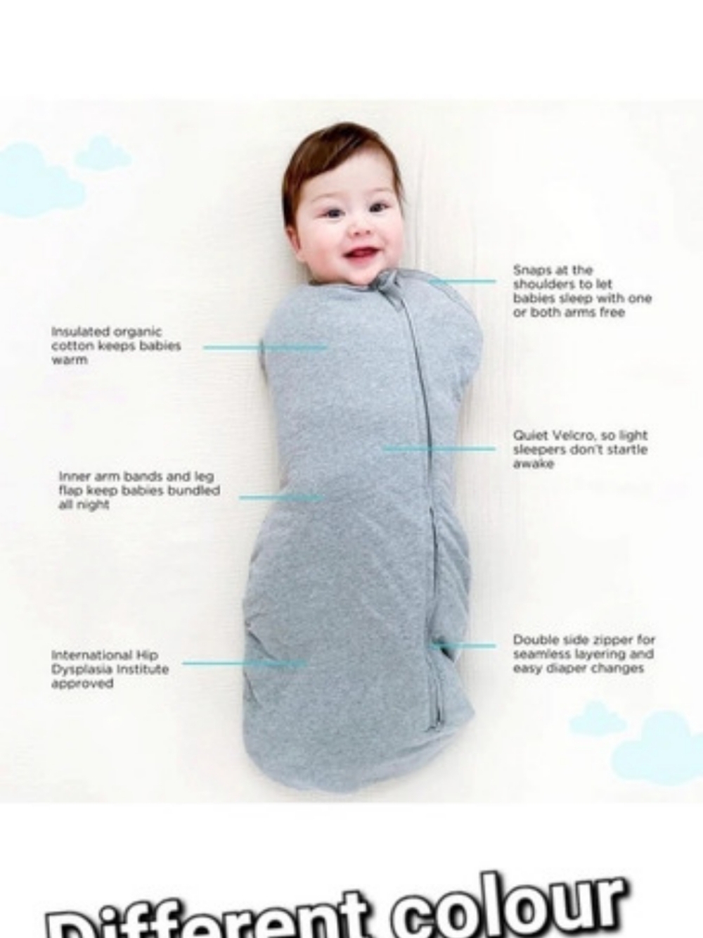 Happiest Baby Sleepea 5-Second Swaddle Baby 6-8 Months 2-Pack